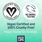Eco Lips Bee Free Sweet Mint Vegan Lip Balm with Candelilla Wax, 3 pack | Nourishes Dry Lips | Plant-Based Ingredients | Cruelty Free | Long-Lasting Moisture | Cruelty & Petroleum Free