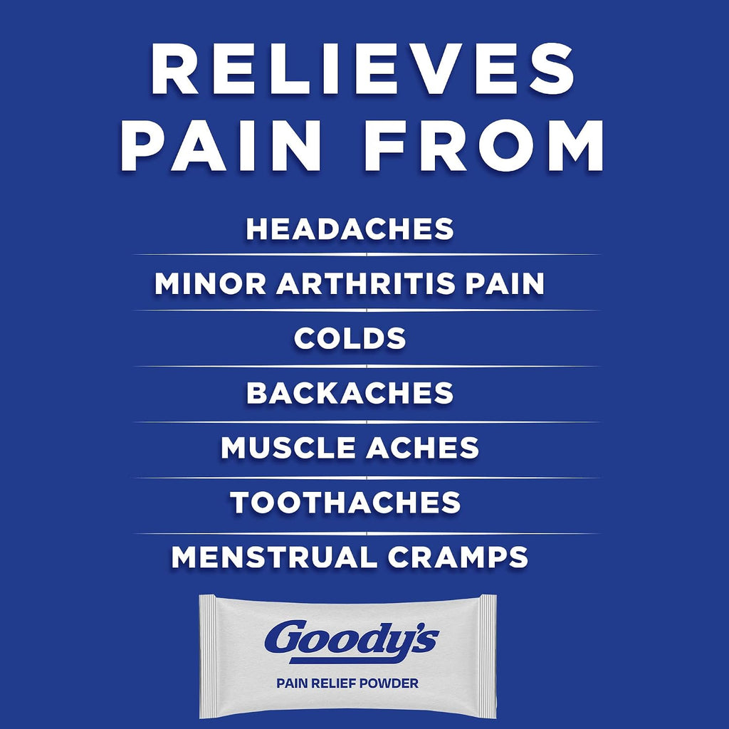 Goody's Triple Action Headache Powder, Extra Strength Pain Relief, 50 Count | Fast Pain Relief, Goodys Headache Relief, With Acetaminophen, Aspirin & Caffeine, For Adults, Dissolve Packs