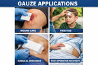 Encare Sterile Premium Gauze Pads 5 cm x 5 cm, 12 Ply | Highly Absorbent, 10 Packs (5 Pads Per Pack | Soft & Breathable for effective First Aid & Wound Management