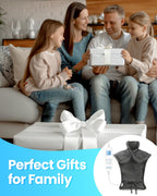 RENPHO Heating Pad for Back, Gift for Women & Men, FSA Eligible HSA | Fits for Neck & Shoulders, 6 Heat Levels, Weighted for Snug Fit, ETL Certified, Birthday Gift for Mom & Dad, 24 x 33", Gray