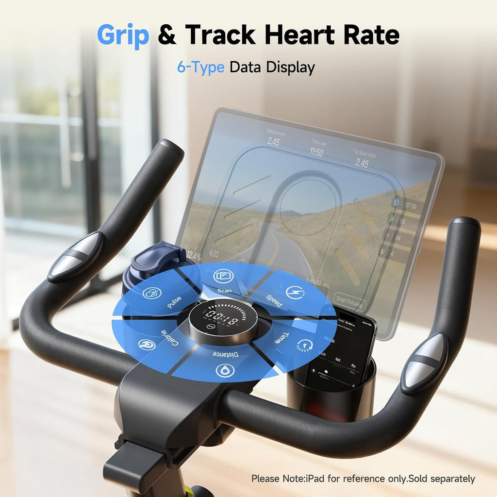 YPOO Exercise Bike Adjustable Magnetic Resistance 330LBS,APP Courses