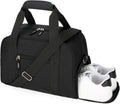 SeaRock 14 inch Small Gym Bag for Men & Women, Mini Duffle Bag with Shoe Compartment, Carry On Duffel Bag for Travel Sports, Black