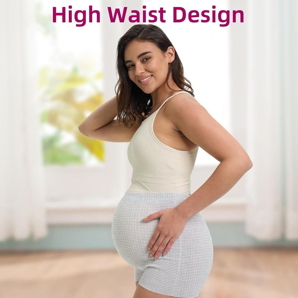 hetaida Postpartum Disposable Underwear, C-Section Underwear for Women, High Waist Maternity Panties, Latex-Free, Super Breathable & Soft, High Stretchable, 8 Count Grey, Grey, One Size Extra Tall