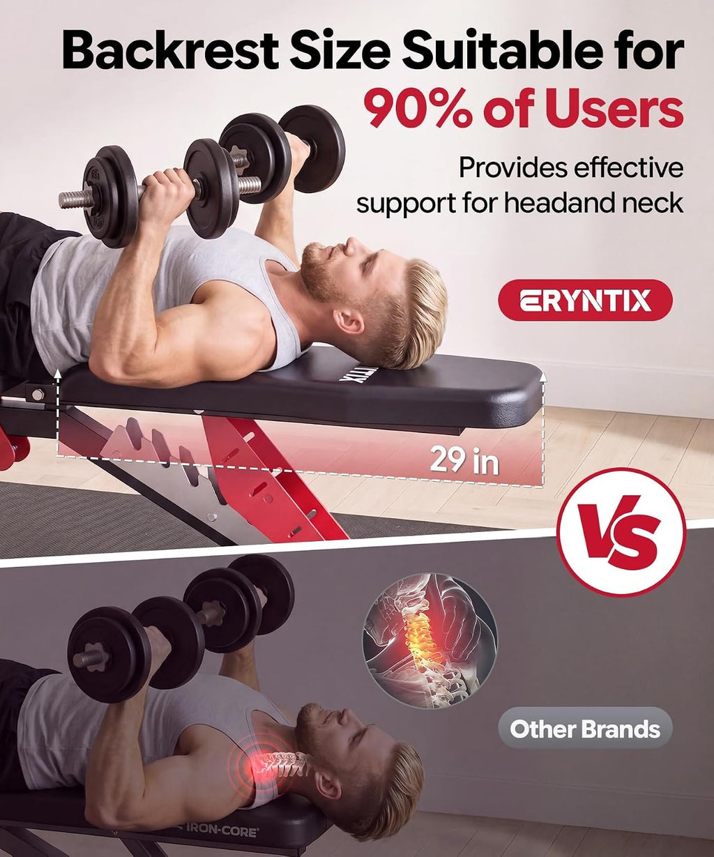 Adjustable Weight Bench,Foldable Pro Heavy-Duty Workout Bench