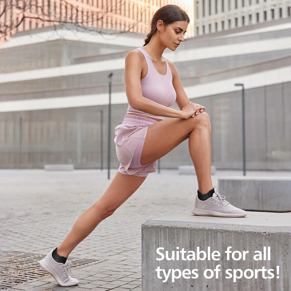 PAPLUS Ankle Compression Socks for Women, 6 Pairs Cushioned Running Socks | Athletic Socks for Women with Arch Support for Hiking, Walking, Camping, Climbing, Jogging, Traveling and Daily Wear
