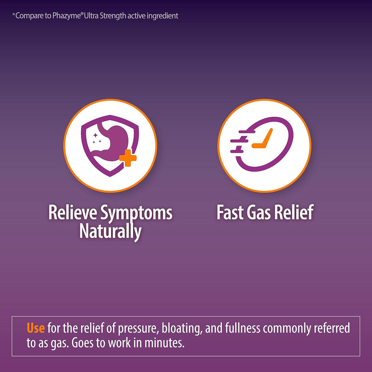 HealthA2Z® Gas Relief, Simethicone 180mg, Fast Acting Gas Relief, Bloating, Pressure, Stomach Discomfort, Anti Flatulence, 120 Softgels