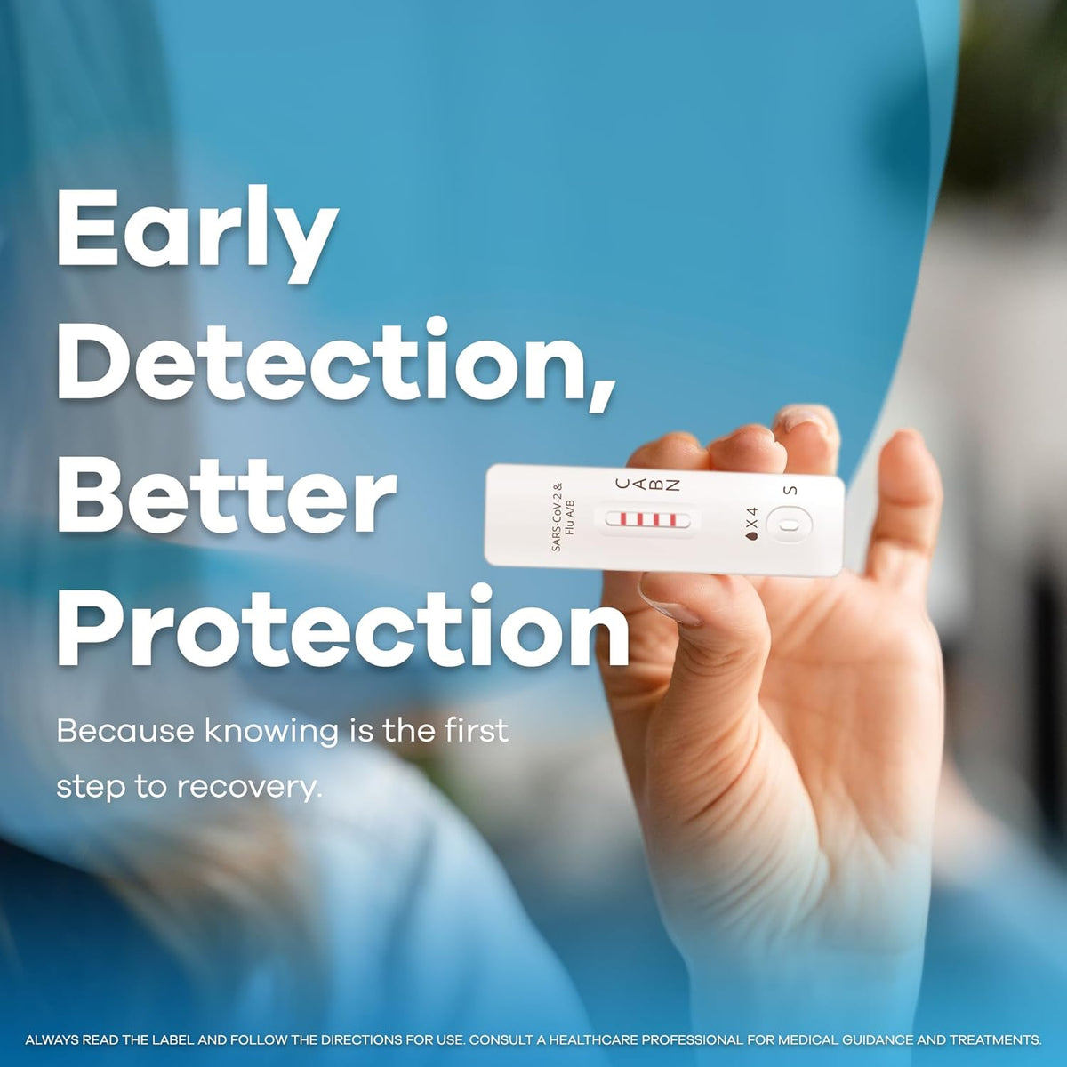 2San COVID-19 and Flu A/B Rapid Test Kit, 15-Minute Results, Easy At-Home Antigen Self-Test for Quick and Accurate Detection of COVID and Influenza, 2 Pack