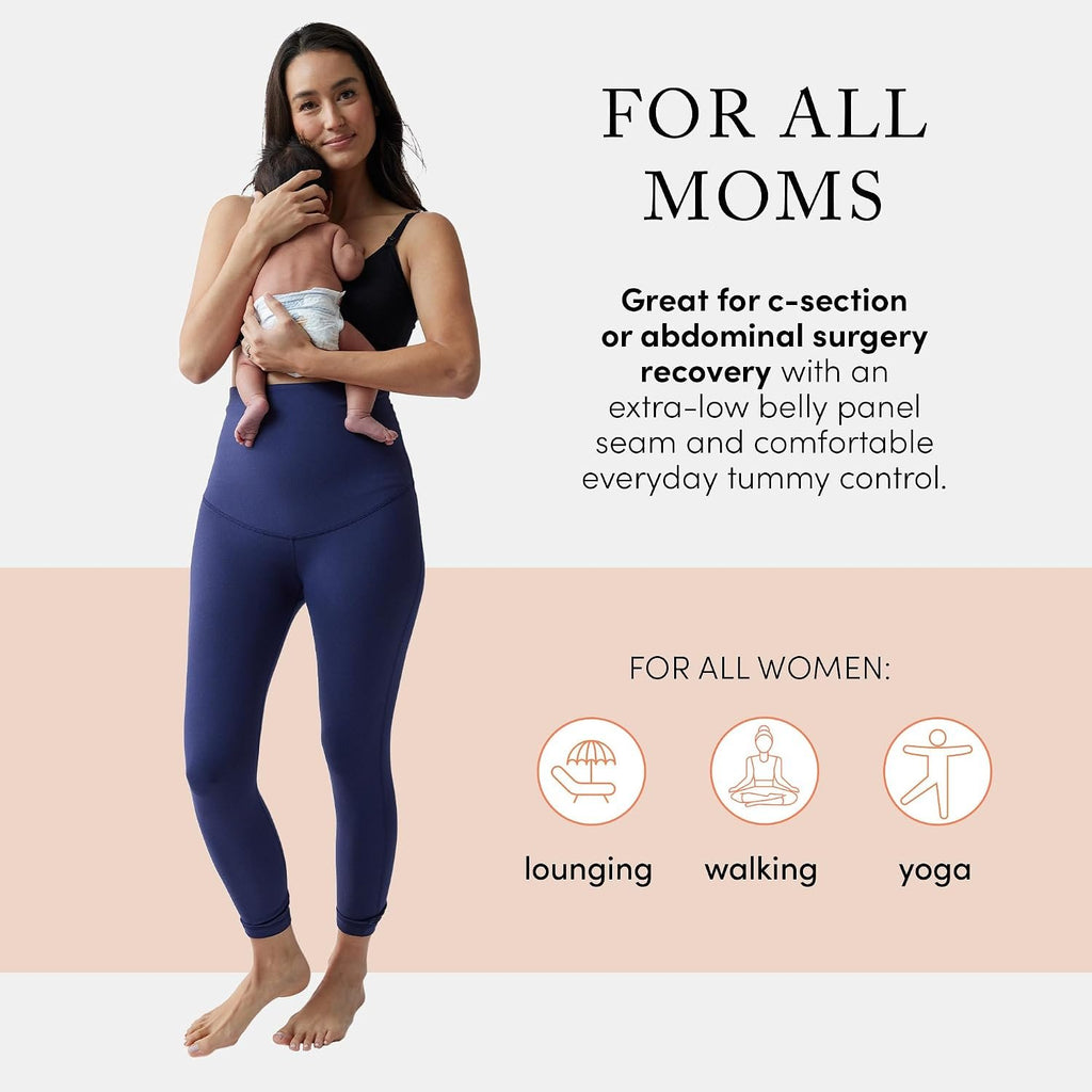 Ingrid & Isabel | Basics Postpartum Compression Leggings | Postpartum Leggings for Tummy Control & Support