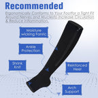 bropite Zipper Compression Socks Women & Men - 2Pairs Calf Knee High 15-20mmHg Open Toe Compression Stocking suit for Walking