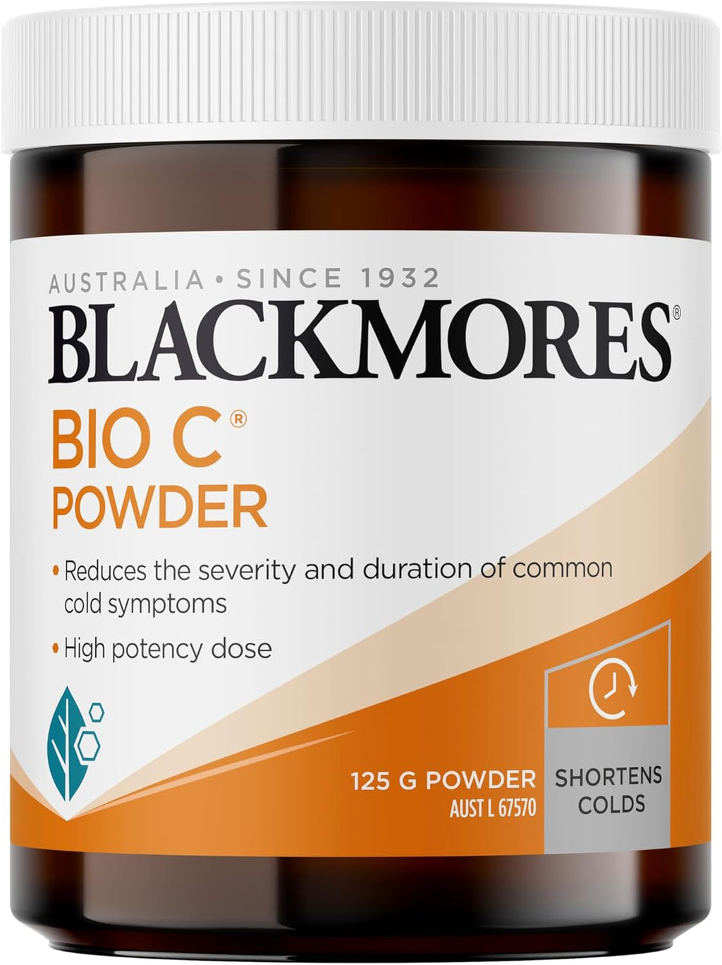 Blackmores Bio C Powder | Reduces Severity & Duration of Common Cold Symptoms | 125 Grams Powder