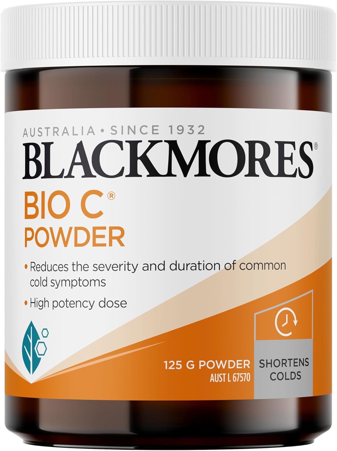 Blackmores Bio C Powder | Reduces Severity & Duration of Common Cold Symptoms | 125 Grams Powder
