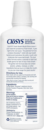 CloSYS Mouthwash, 32 Ounce, Fresh Breath Mouthwash, Gentle Mint