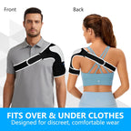Shoulder Brace for Pain Relief - Adjustable Support for Rotator Cuff Injuries, Tendonitis & Shoulder Recovery, Breathable Neoprene Wrap, Universal Fit for Adults