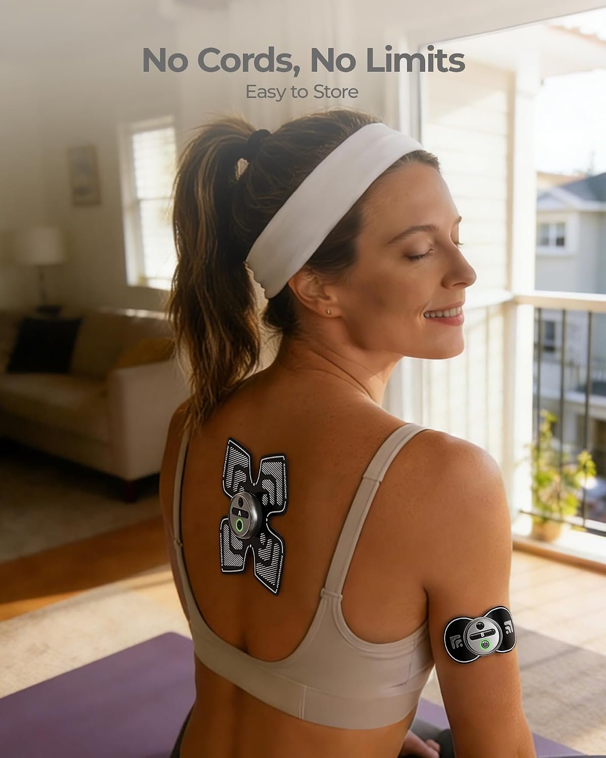 Wireless TENS Unit Muscle Stimulator, XL Pad, Model HZ9151C | 48 Modes, 2 Channel Tens Machine for Sciatica Back Shoulder Pain Relief, Portable for Office Home Travel, Gift for Men Women