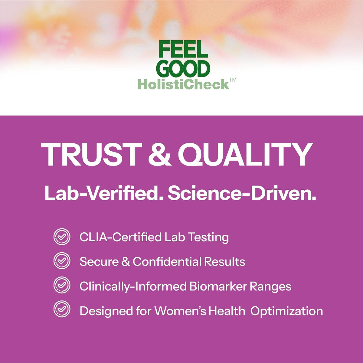 Feelgood HolistiCheck™ Women's Wellness Test, at-Home Sample Collection Kit