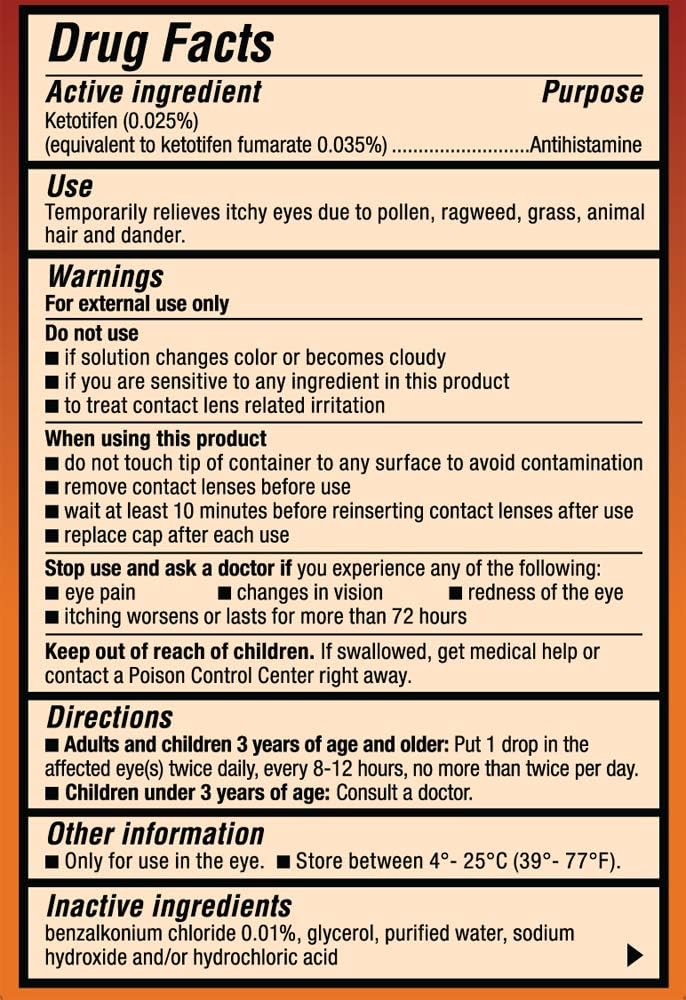 Alcon Zaditor Antihistamine Eye Drops, Twin Pack, 5-mL Each