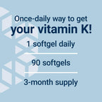Life Extension Super K, Vitamin K Supplement, 2000 Mcg Vitamin K and 1180 Mcg Vitamin K2, Heart Health, Once-Daily, 90 Softgels | Vitamin K1, K2 MK-7 & K2 MK-4 for Heart & Arterial Health and Calcium Balance; 3-Month Supply, 1 Daily, Gluten-Free & Non-GMO