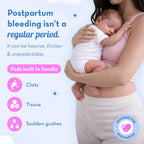 Plush Maternity Pads after Delivery, 10 Pcs (410 mm) | Twin Core Absorption XXXL Pads | For Postpartum Bleeding, Absorbs Heavy Gushes & Clots | U.S. Cotton Softness | Breathable & Rash-Free | Safe for Healing Skin