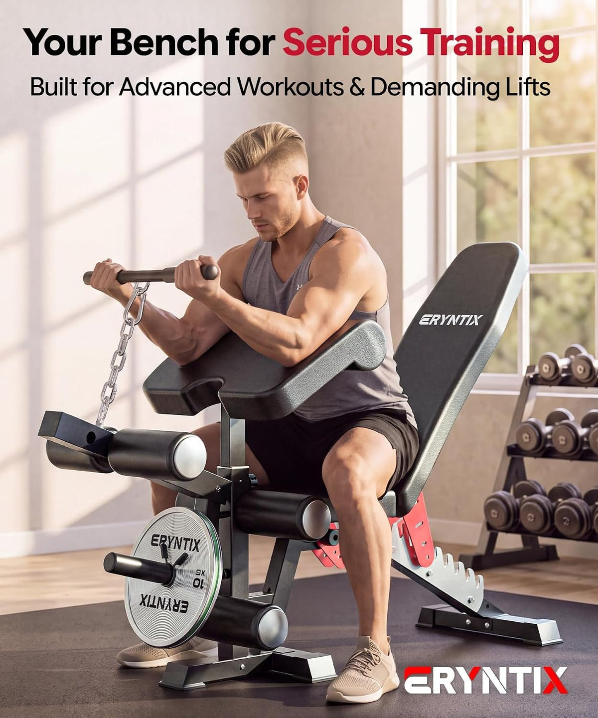 Adjustable Weight Bench,Foldable Pro Heavy-Duty Workout Bench