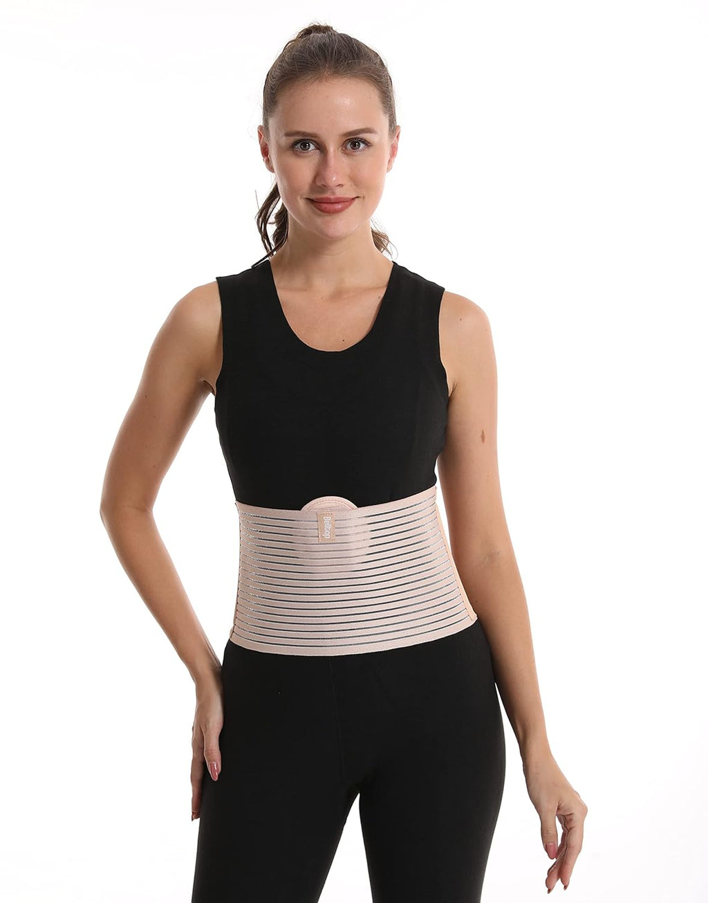 Umbilical Hernia Girdle for Women and Men - Umbilical Hernia Belt: Double Compression Pad - Adjustable Abdominal Belly Band - Belly Band - Women / Postpartum Slimming Belt (L/XL)