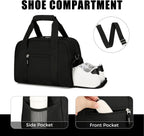 SeaRock 14 inch Small Gym Bag for Men & Women, Mini Duffle Bag with Shoe Compartment, Carry On Duffel Bag for Travel Sports, Black