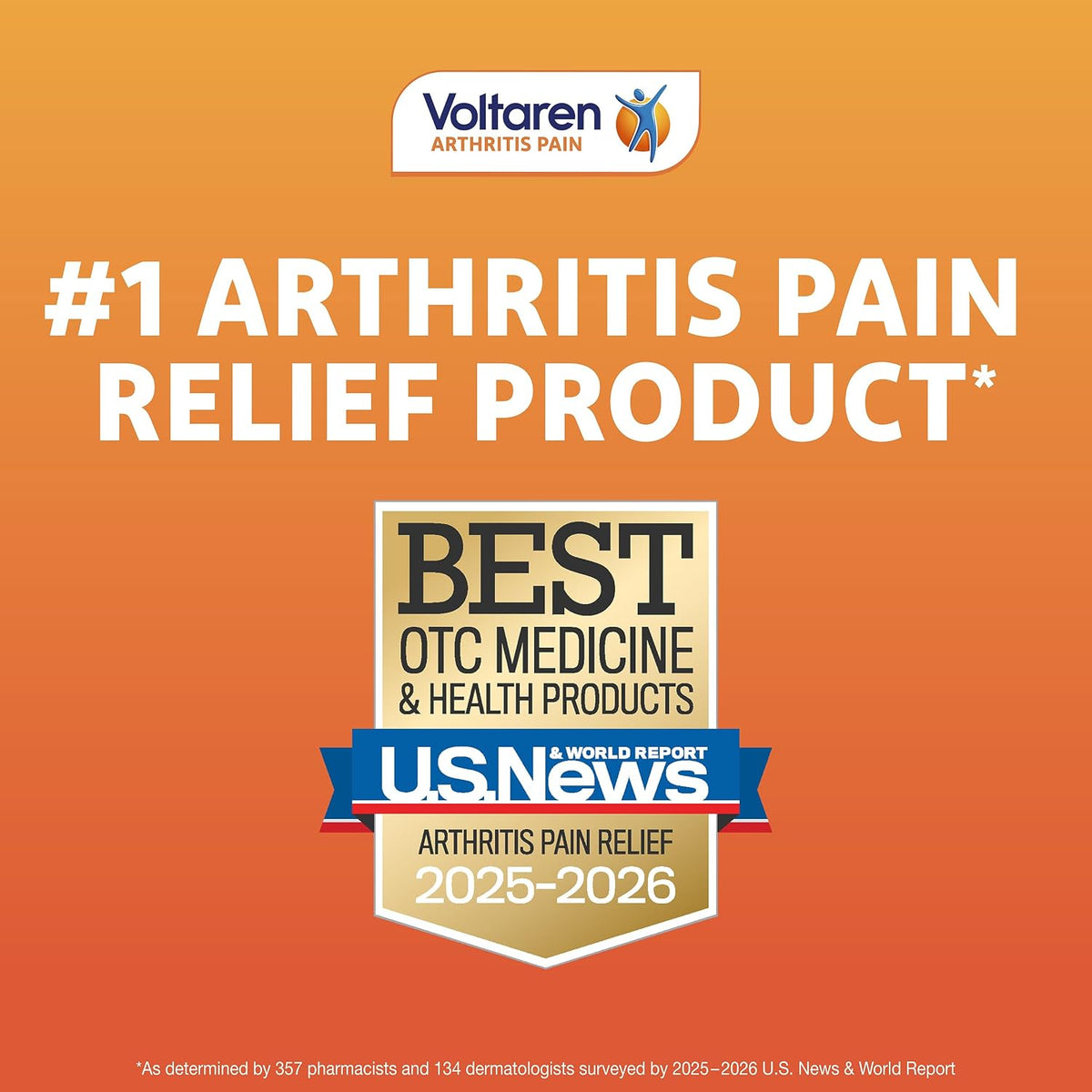 Voltaren Arthritis Pain Gel, One 100 g Tube and one 20 g Travel Size Tube | Prescription Strength Topical Arthritis Pain Relief with Diclofenac, Targets Inflammation, Improves Mobility, Easy Open Cap