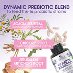 Women’s Probiotics 50 Billion CFU Guaranteed, Vegan Probiotic Strains, Supports Womens Digestive, Immune, Vaginal, & Urinary Health, Delayed Release, No Soy Gluten Nature's Probiotic - 120 Capsules