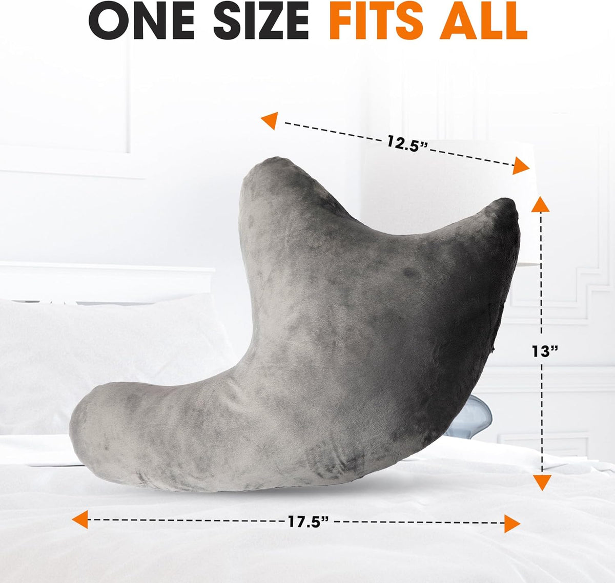 Cheer Collection Rotator Cuff Pillow – Shoulder Surgery Recovery Pillow for Side Sleepers, Arm Support Cushion for Rotator Cuff Injury & Post Surgery Comfort, Gray