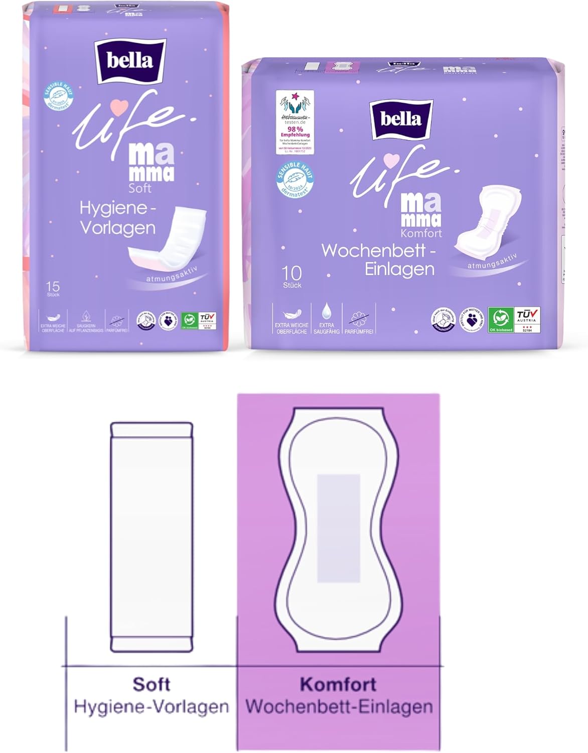bella Bed Protectors Postpartum Breathable 10 pieces