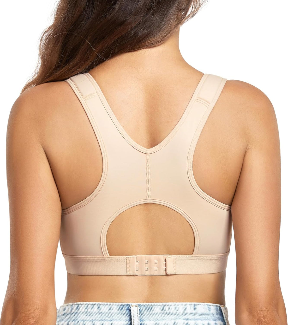 DotVol Non-Wired Post Surgery Bra with Front Closure Adjustable Straps