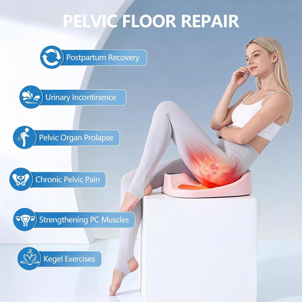 Portable Pelvic Floor Muscle Trainer, Kegel Exerciser for Postpartum Recovery & Bladder Control, Non-Invasive Pelvic Toner for Women and Men, Home Use