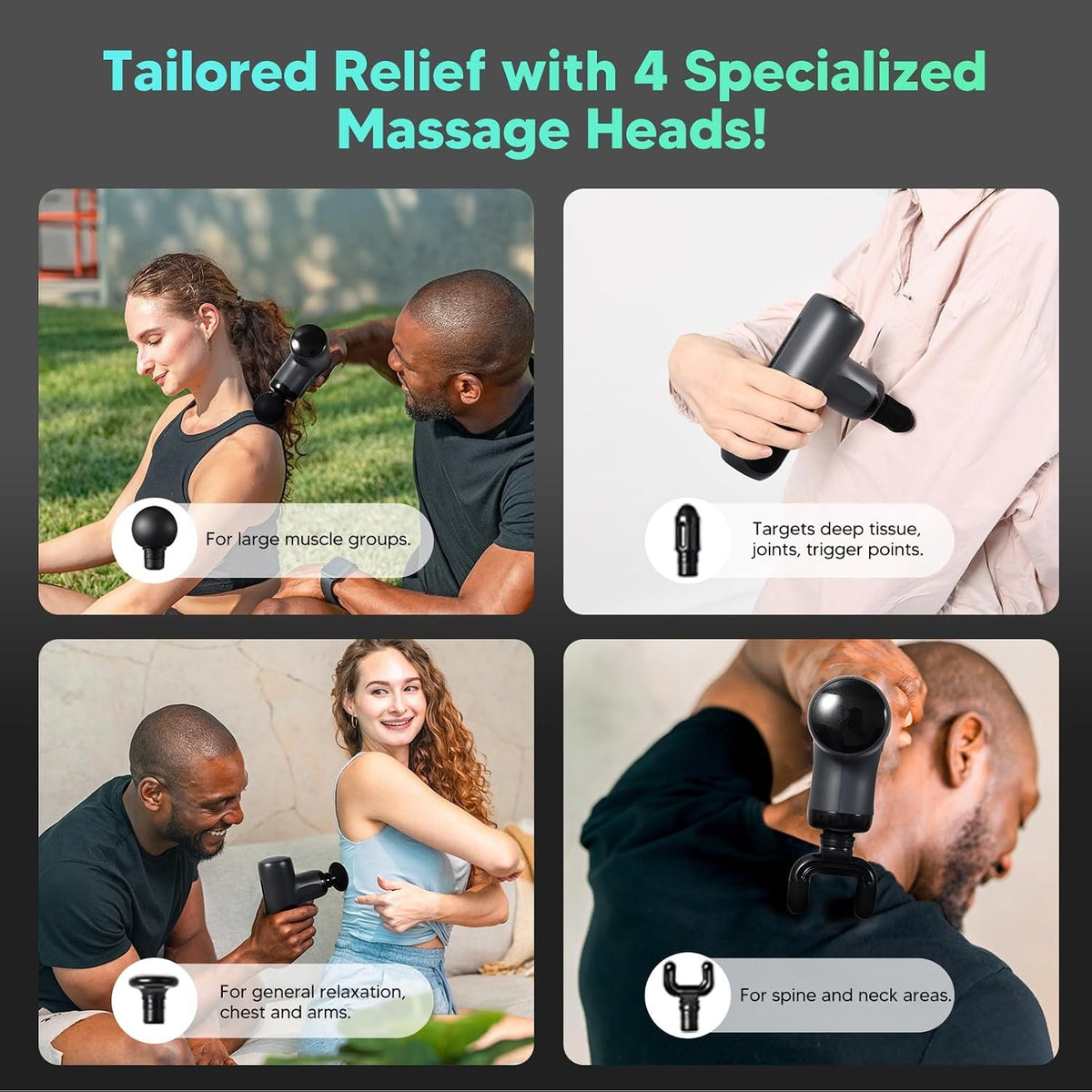 arboleaf Mini Massage Gun, Deep Tissue Percussion Massager Back Pain Relief