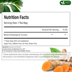 FreshDrinkUS, Premium 60 Soursop Turmeric Tea Bags, 100% Natural, Blend of Soursop Leaves, and Turmeric Root. No Sugar, Vegan.