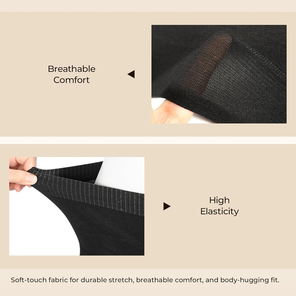 Carer Pack of 4 Disposable Panties Postpartum High Waist Briefs Breathable and Elastic for Pregnancy, Postpartum and Caesarean Section, Black/White, XXL