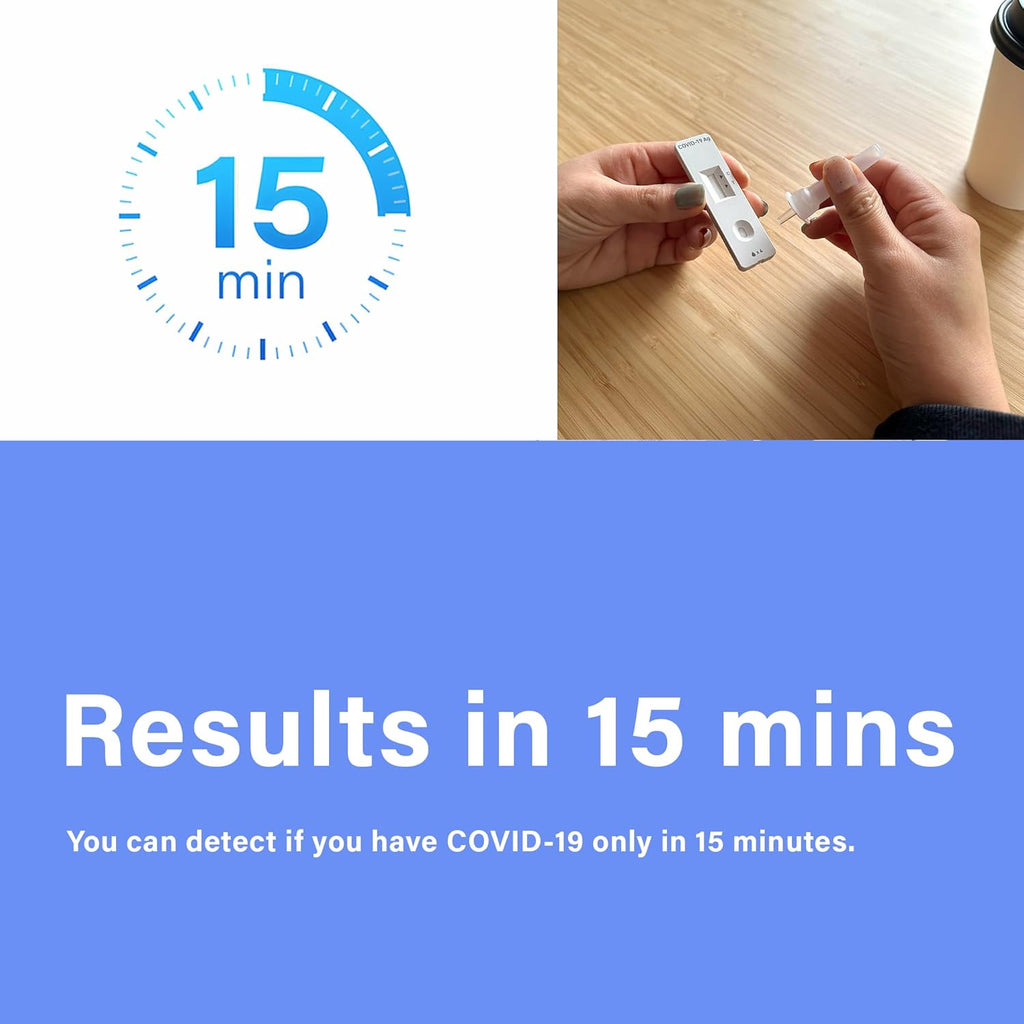 OHC COVID-19 At Home Antigen Self Test for SARS-CoV-2, Omicron & Delta – 15 Minute Results, Nasal Swab, Ages 2+, 2 Tests per Box