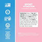 Nuun Sport Electrolyte Tablets, GF & Vegan, Strawberry Lemonade, 4 Pack | 40 Servings with Magnesium, Calcium, Potassium, Chloride & Sodium, Gluten Free & Vegan