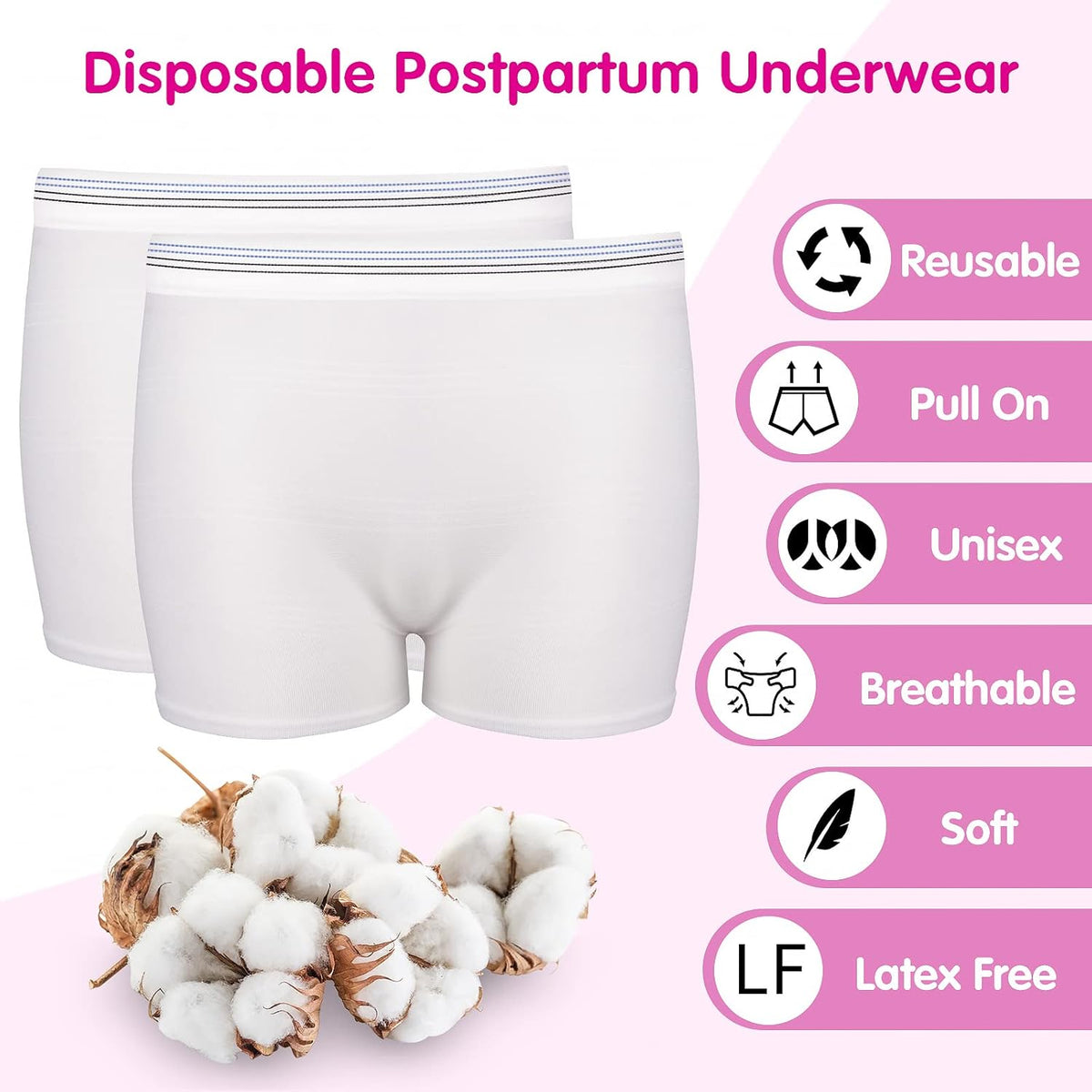 JUNFAN Disposable Underwear Disposable Postpartum