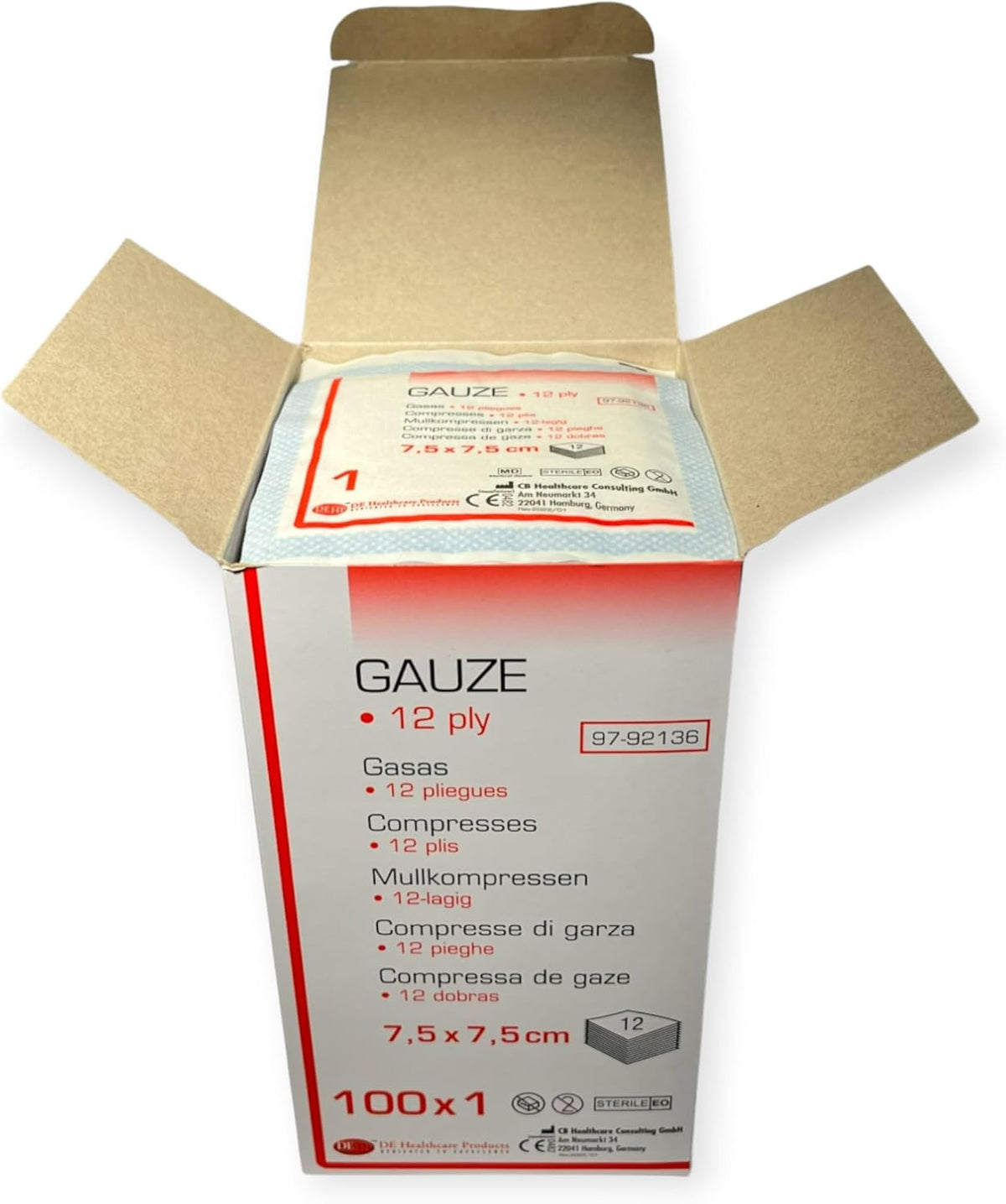 Mullkompressen Medical Gauze Sterile 100 pieces 7.5 cm
