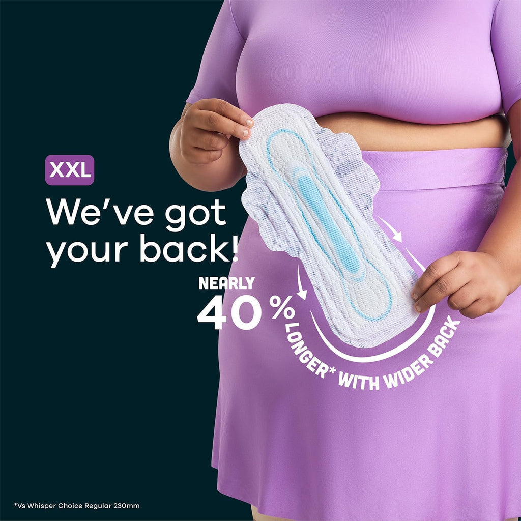 Whisper Ultra Overnight Sanitary Pads with Wings - 30 Pieces (XL Plus)