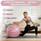 APEXUP Yoga Ball, 660 lbs Anti-Burst Exercise Ball with Pump, 5 Sizes