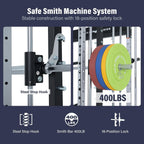Major Fitness Drone MAX V Smith Machine with Weight Stacks, All-in-One Home Gym Squat Rack--2500LB Capacity, Dual LAT Pull-Down Systems & Cable Crossover Machine, Heavy-Duty Full-Body Workout Machine