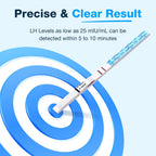 Easy@Home Ovulation Test Kit for Women, 10 Pack LH Test Strips, Fertility Predictor for Pregnancy Planning, Ovulation Tracker Powered by Premom iOS and Android App