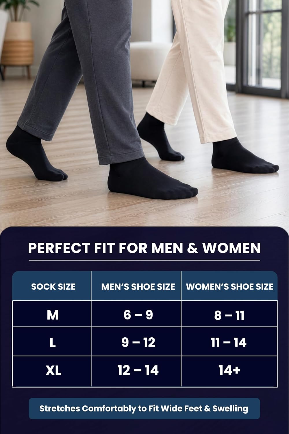 Special Essentials Diabetic Socks Over-the-Calf Men & Women, Non-Binding