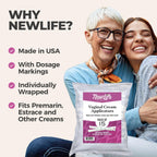 Disposable Plastic Vaginal Cream Applicators Hygienic Threaded Injector Applicator Preseed Estrace Premarin OTC Cream Products Dosage Markings- 15 Pack