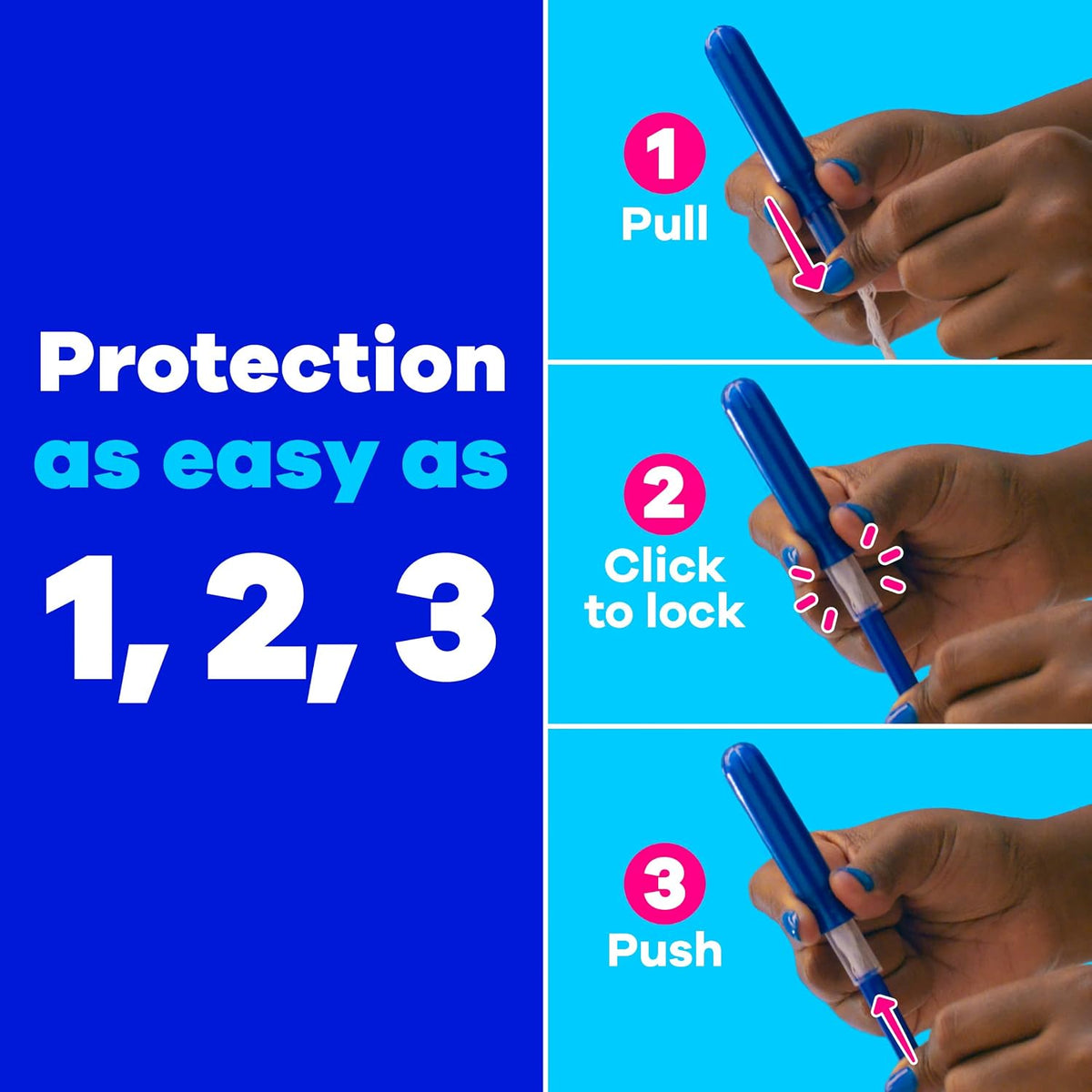 Tampax Compact Pearl Tampons Multipack, with LeakGuard Braid & Extendable Applicator, Regular/Super Absorbency, Compact Extendable Applicator, Unscented, 30 Count