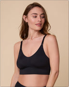 Harper Wilde Bliss Nursing Bralette - Ultra-Soft & Lightweight with Adjustable Straps - Supportive Maternity Bra - Black | Ultra-Soft, Lightweight Nursing Bra with Adjustable Straps, Wireless Comfort for Maternity, Breastfeeding