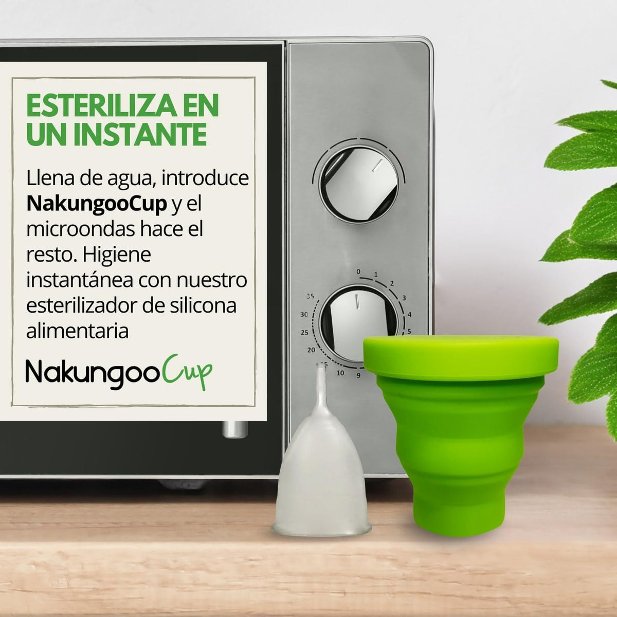 Nakungoo Menstrual Cup Soft 100% Certified Medical Silicone, Hypoallergenic, Reusable, Eco-Friendly for Abundant Flow | Starter Kit 2 Sizes (S and L) with Sterilizer Cup, Bag and Brush