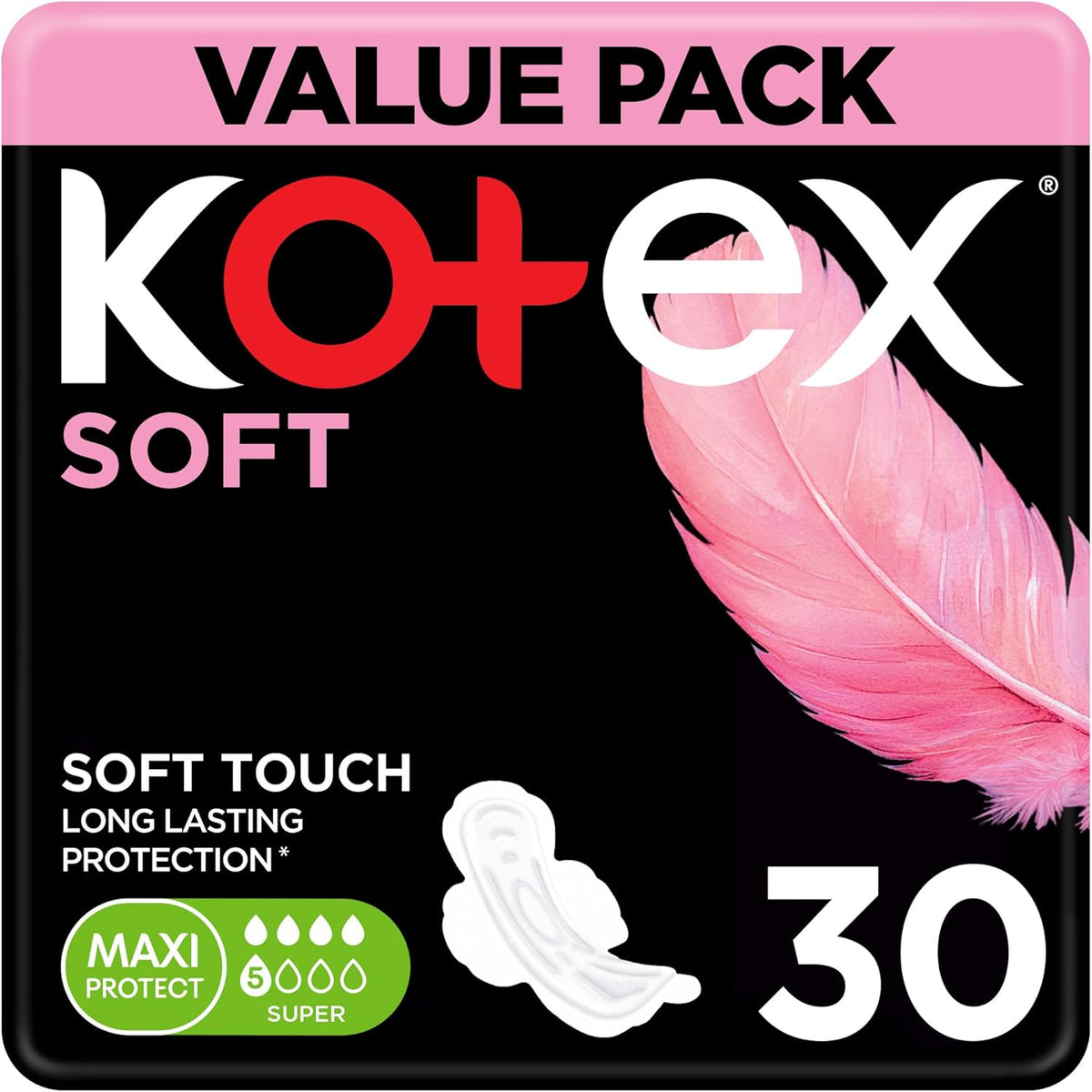 Kotex Sanitary Pads With Wings 30 pads