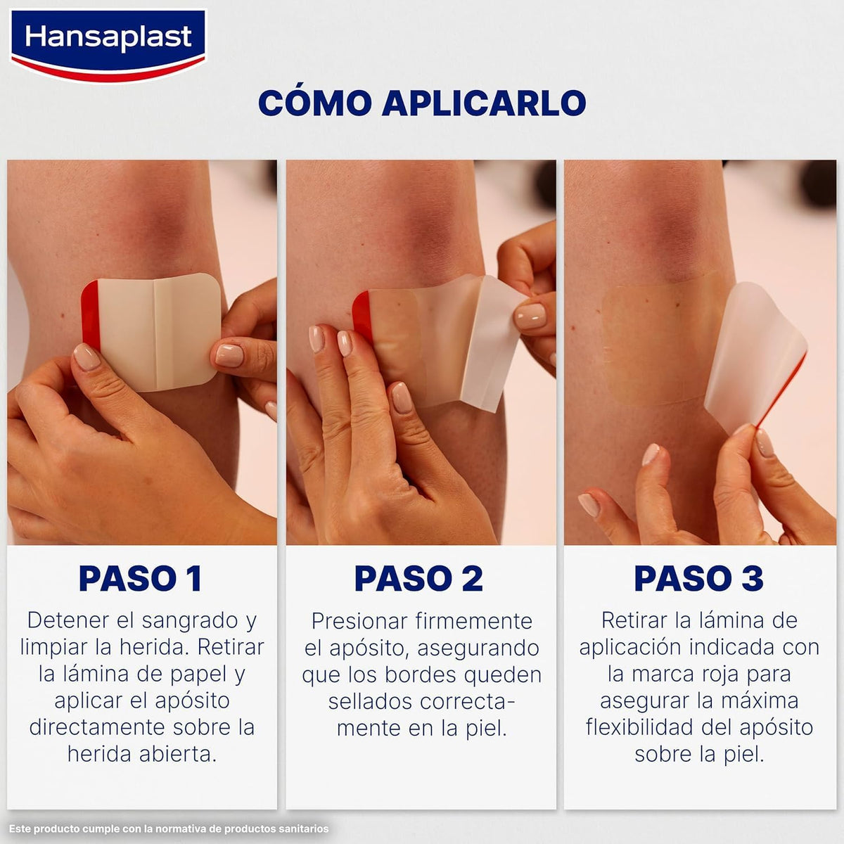 Hansaplast Second Skin Protection Advanced Dressing, Waterproof Dressing, Ultra Thin and Flexible, Strong Adhesion, for Pain Relief and Wound Healing, 6 Pcs