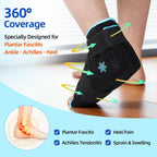 Comfytemp Ankle Foot Ice Pack Wrap for Plantar Fasciitis Relief, Heel Pain